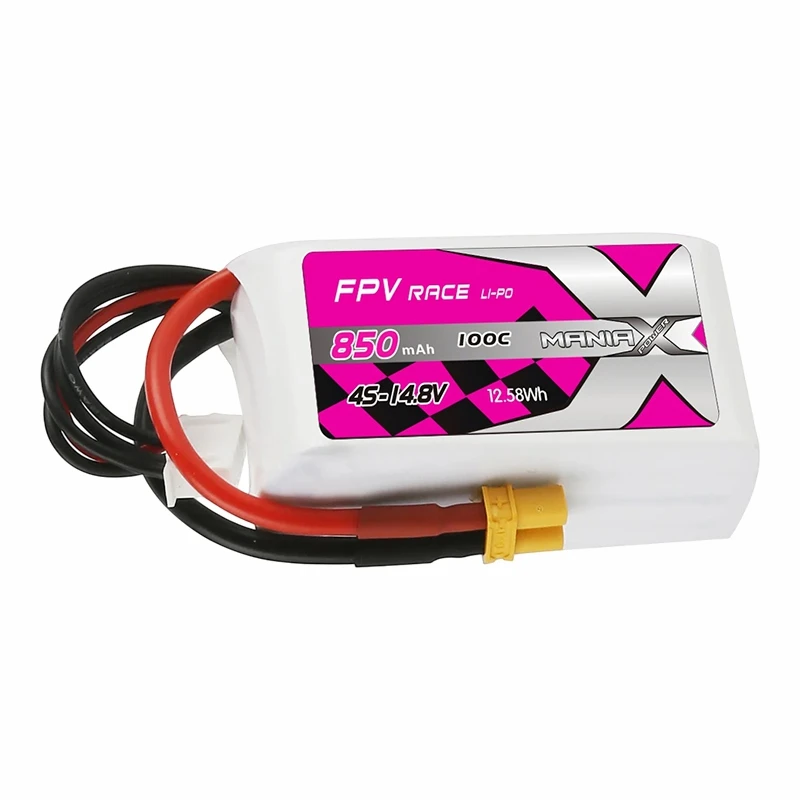 4S-14.8V 850mAh 100C FPV Racing Lipo-batteri