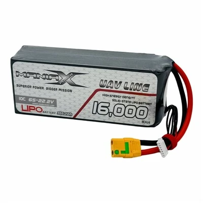 ManiaX Solid-State Lipo 6S-22,2V 16.000mAH 10C Drone og UAV-batteri